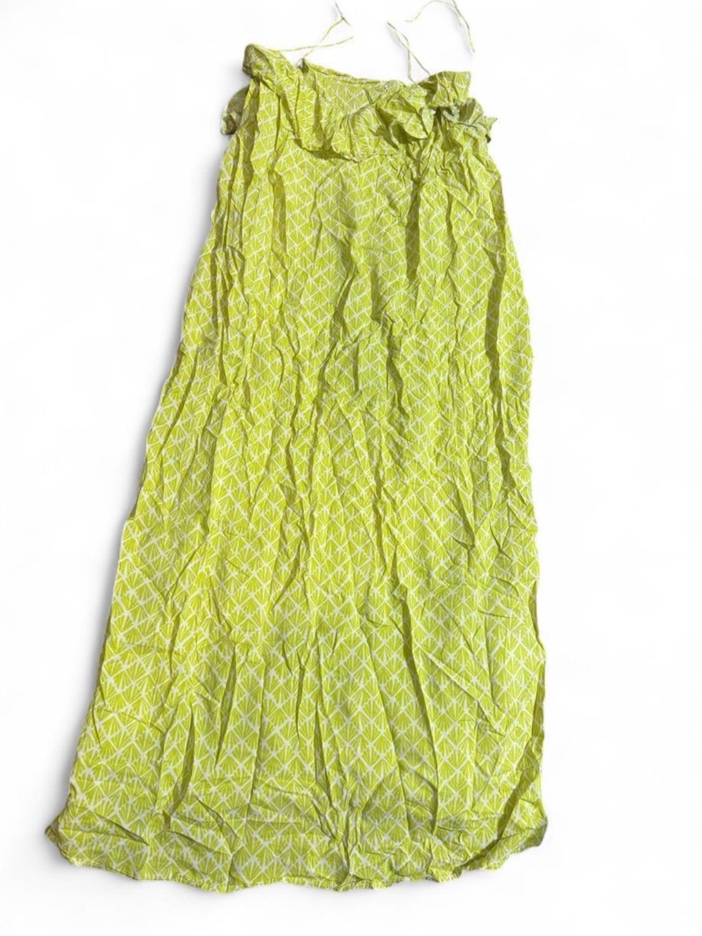 H&M Lime Green Printed Maxi Swim Cover-Up